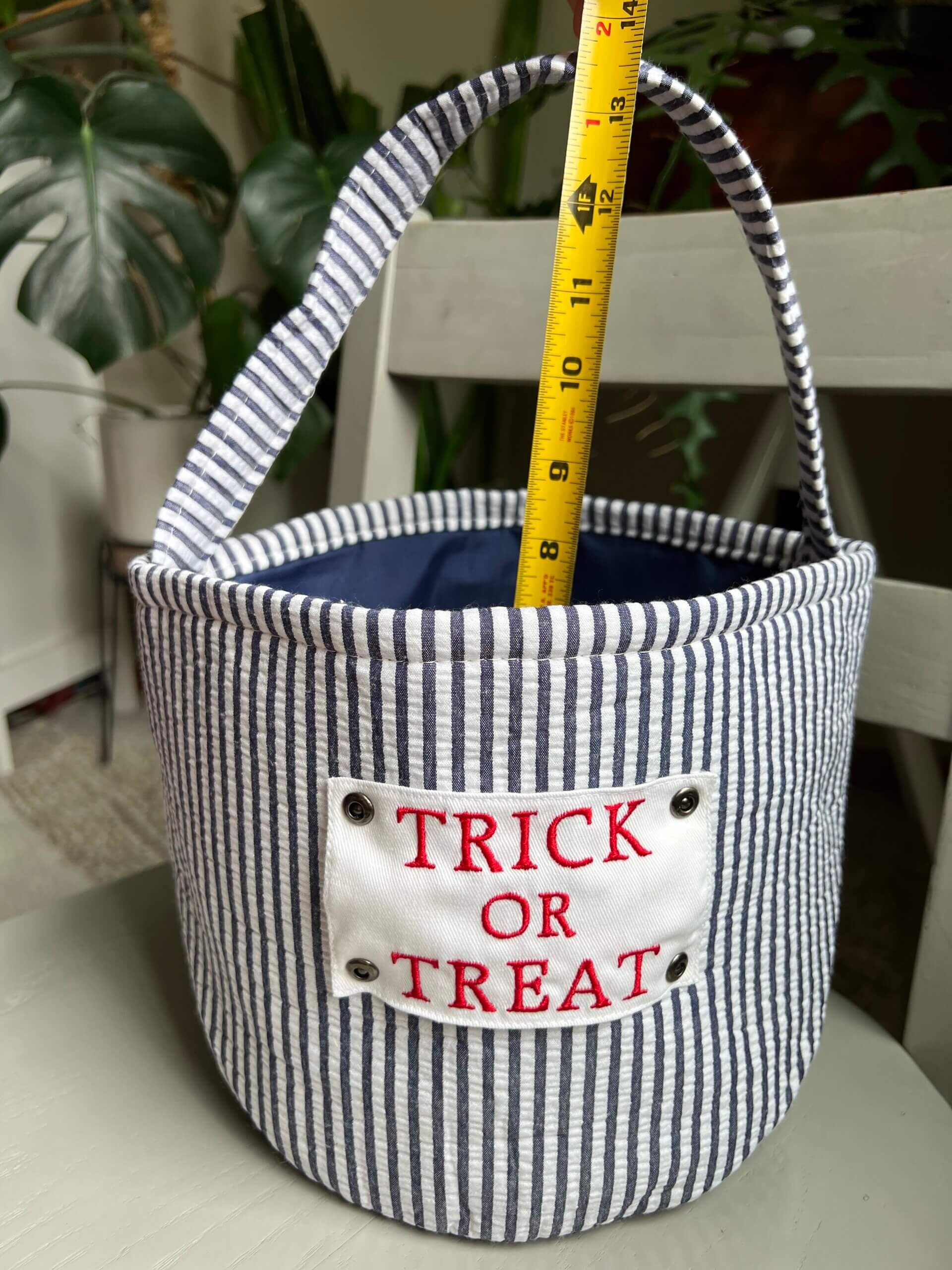 Striped Trick-or-Treat Bin