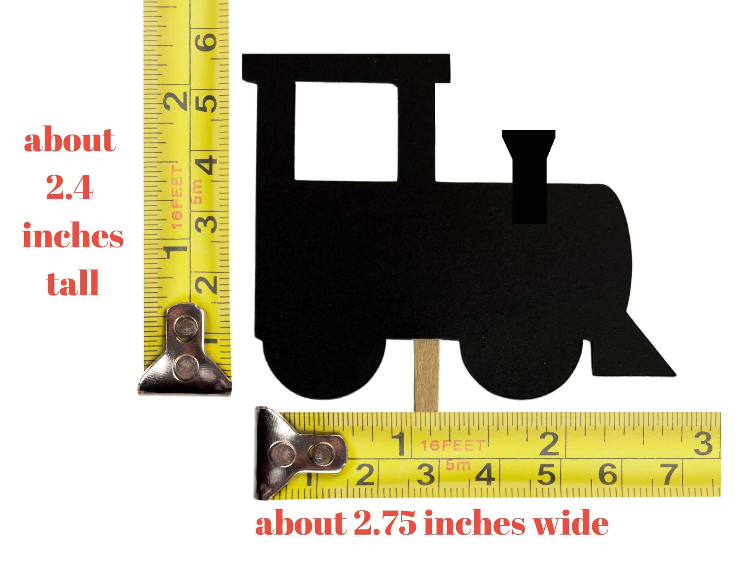 Train Cupcake Topper Size