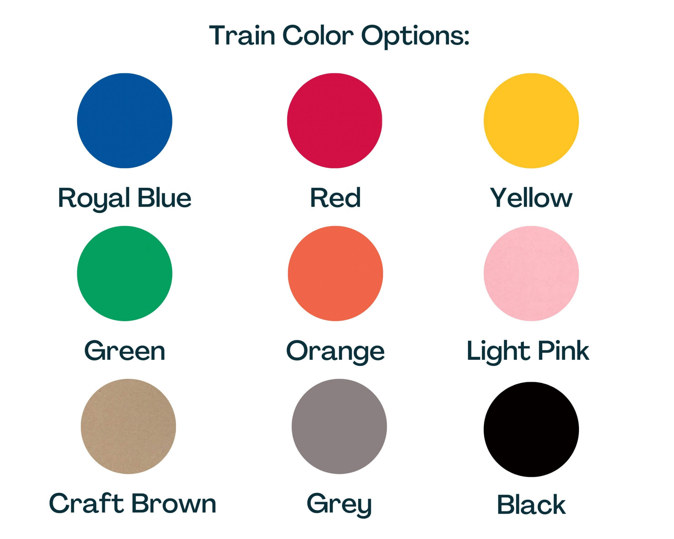 Train Cupcake Topper Color Options